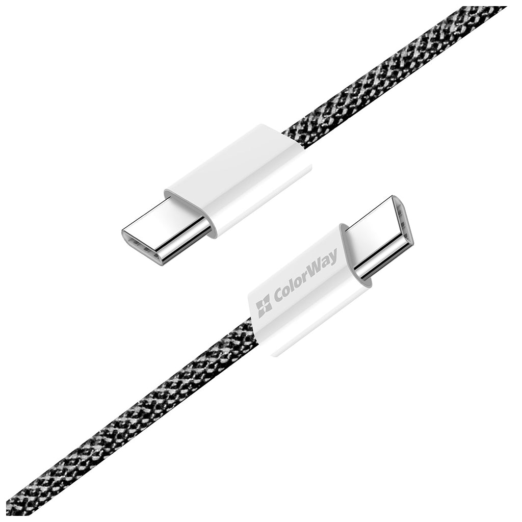 Дата USB-C кабель USB-C 1.0m 60W 3.0А black ColorWay (CW-CBPDCC061-BK)