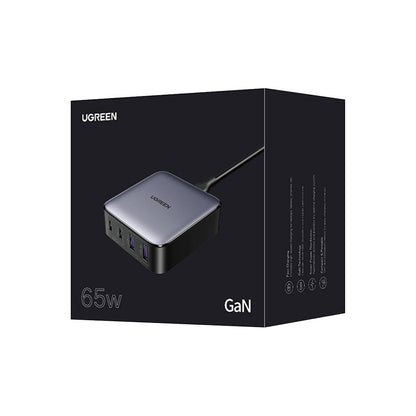 Зарядное устройство для Ugreen 4xUSB 65W (2хUSB-C+2xUSB-A) Gan CD327