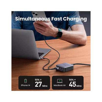 Зарядное устройство для Ugreen 4xUSB 65W (2хUSB-C+2xUSB-A) Gan CD327