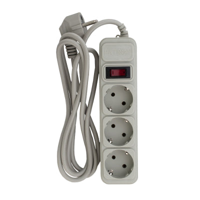Мережевий фільтр Patron EXT-PN-SP-1032-GR 1.8 м сірий