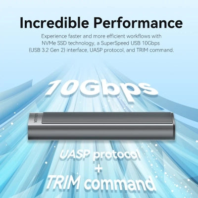 Зовнішня кишеня Vention для SSD M.2 NVMe USB-C 3.2 10Gbps алюміній (KPKH0)