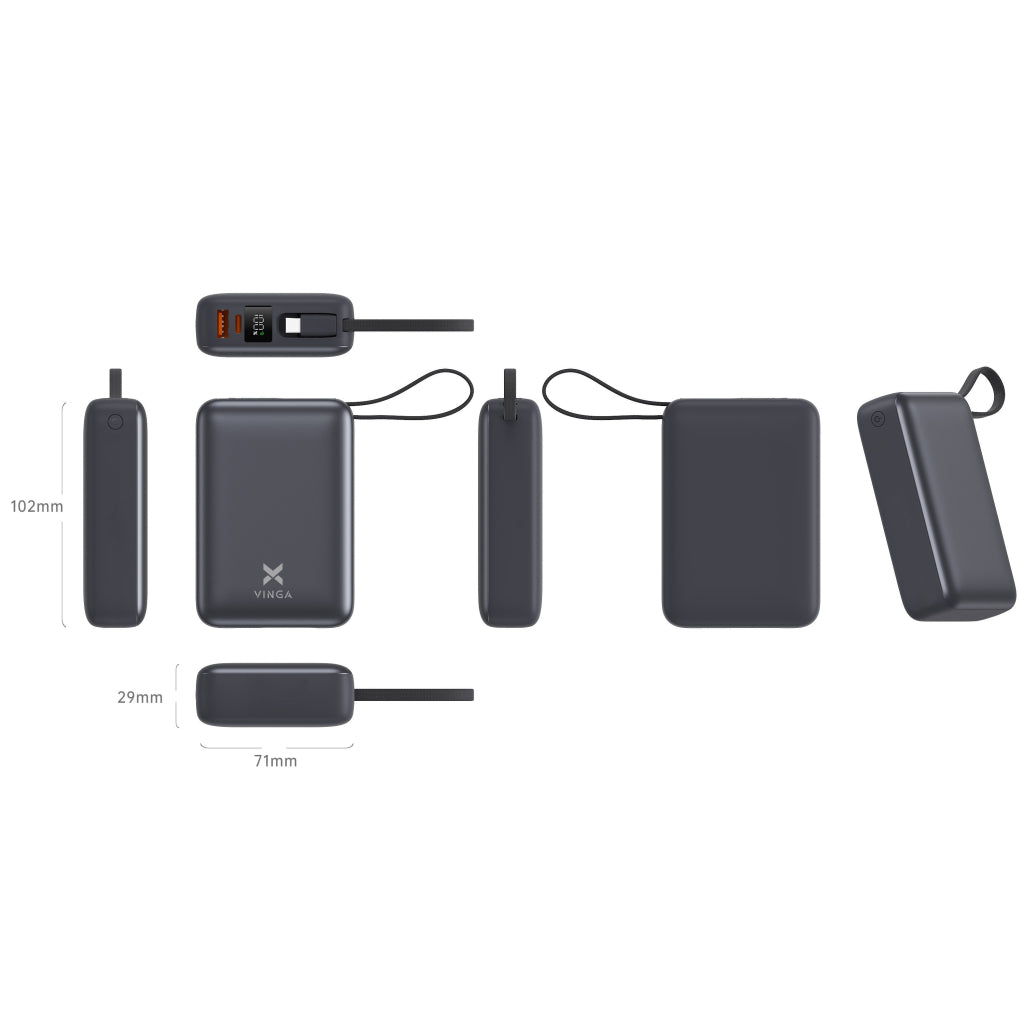 Power Bank Vinga 20000mAh 45W Display Cable (VPBB2045C)