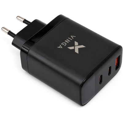 Зарядний пристрій Vinga 65W 2xUSB-C+USB-A VCR65ACCDB
