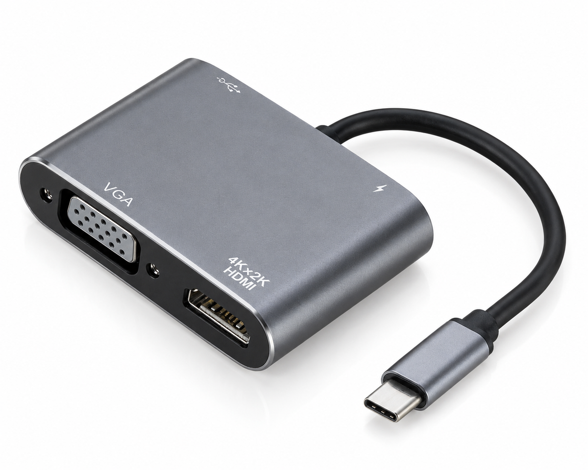Конвертер USB 3.1 Type-C to HDMI VGA адаптер-переходник
