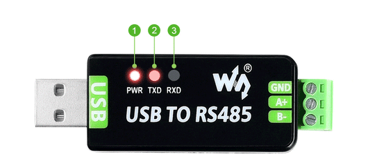 Конвертер USB-RS485, чипсет CH343, Industrial, Waveshare 22456