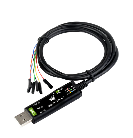 Кабель USB-C to TTL(C) 6-Pin Industrial, FT232RNL, Waveshare 26739