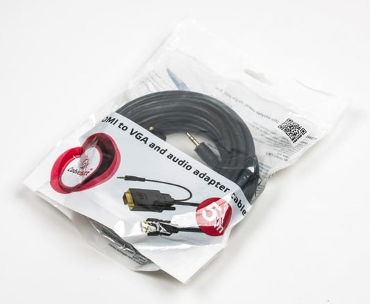 Кабель HDMI to VGA 5 метров Cablexpert (A-HDMI-VGA-03-5M)
