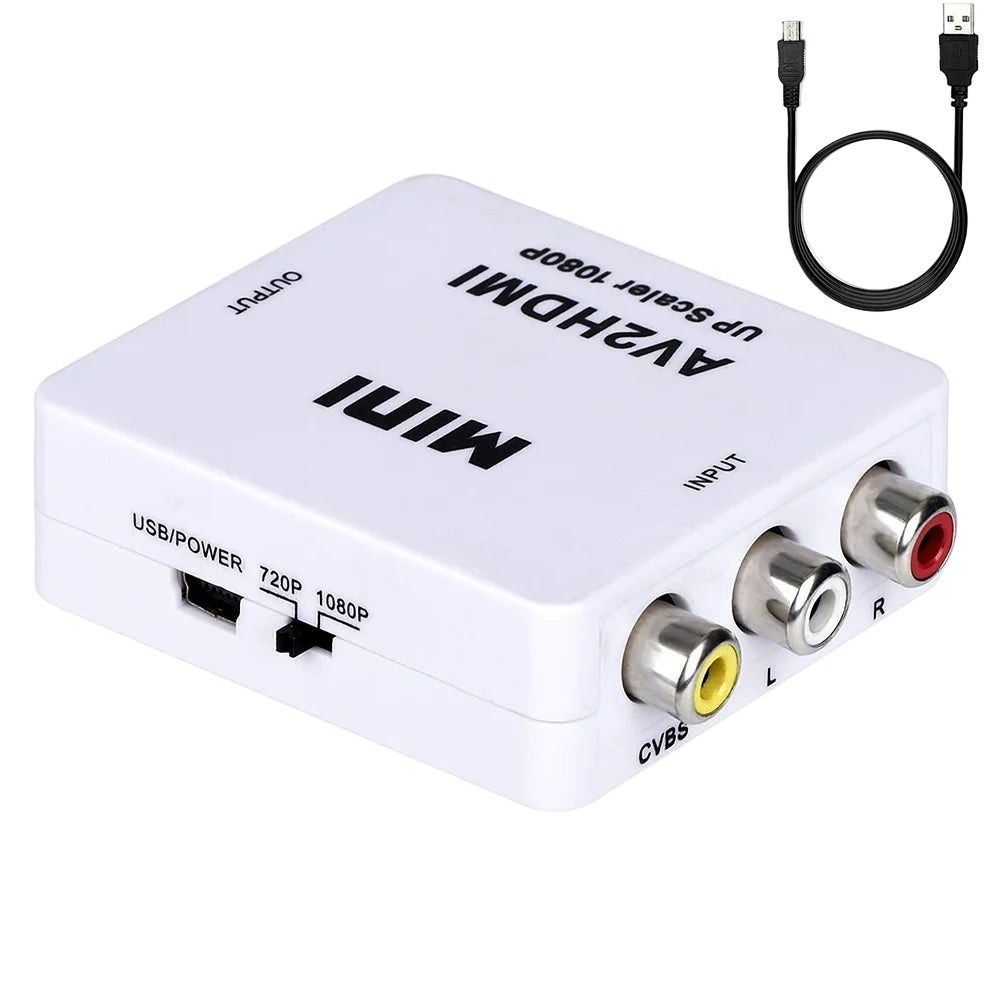 Переходник RCA (тюльпан) в HDMI av2hdmi upscaler