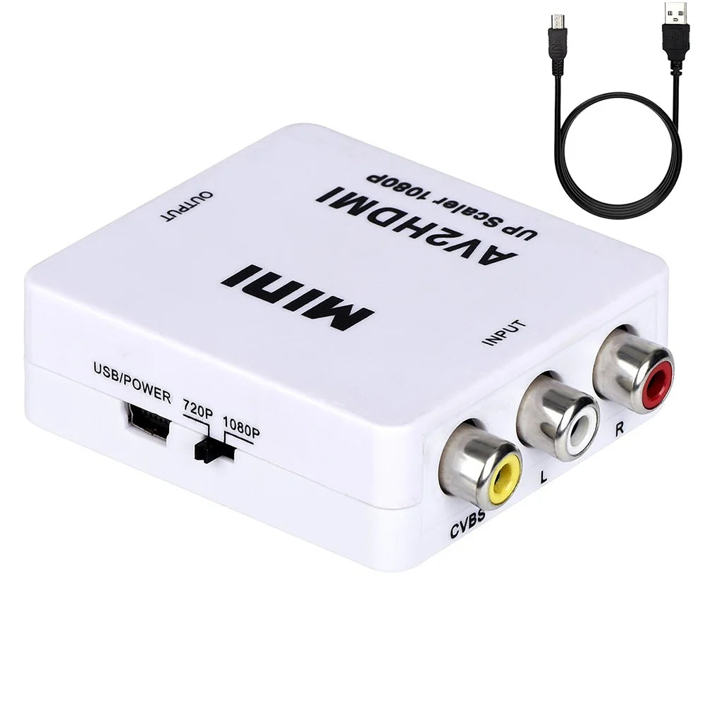 Переходник RCA (тюльпан) в HDMI av2hdmi upscaler