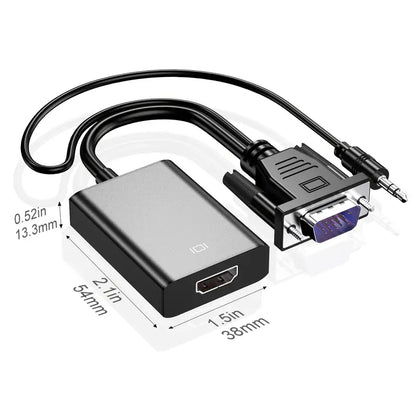 Переходник VGA to HDMI доп. питание и аудио 3.5мм