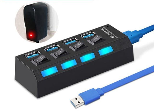 HUB USB 4-ports USB 3.0, активный, с блоком питания