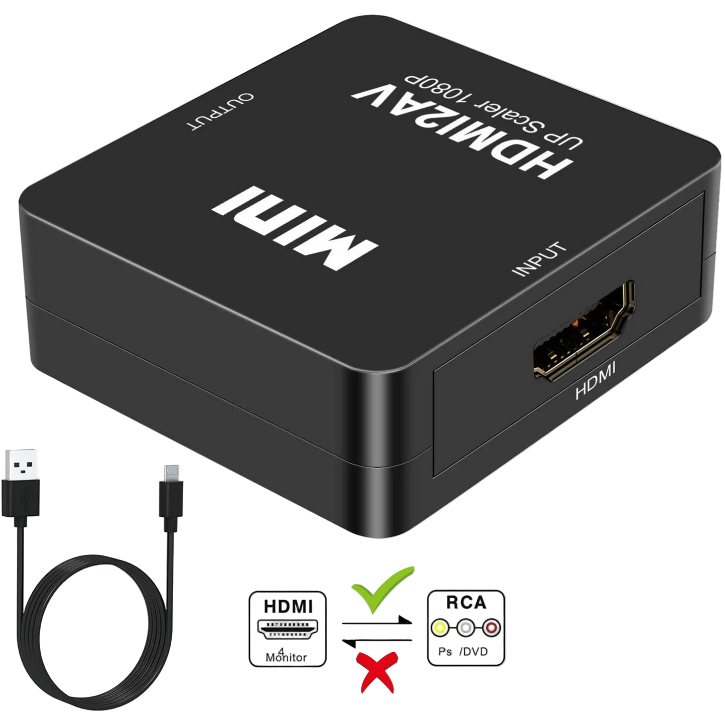 Переходник HDMI в тюльпан (RCA); HDMI2AV Tishric
