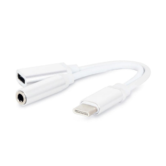 Переходник Type-C to 3.5 mm + питание Cablexpert (CCA-UC3.5F-02-W)