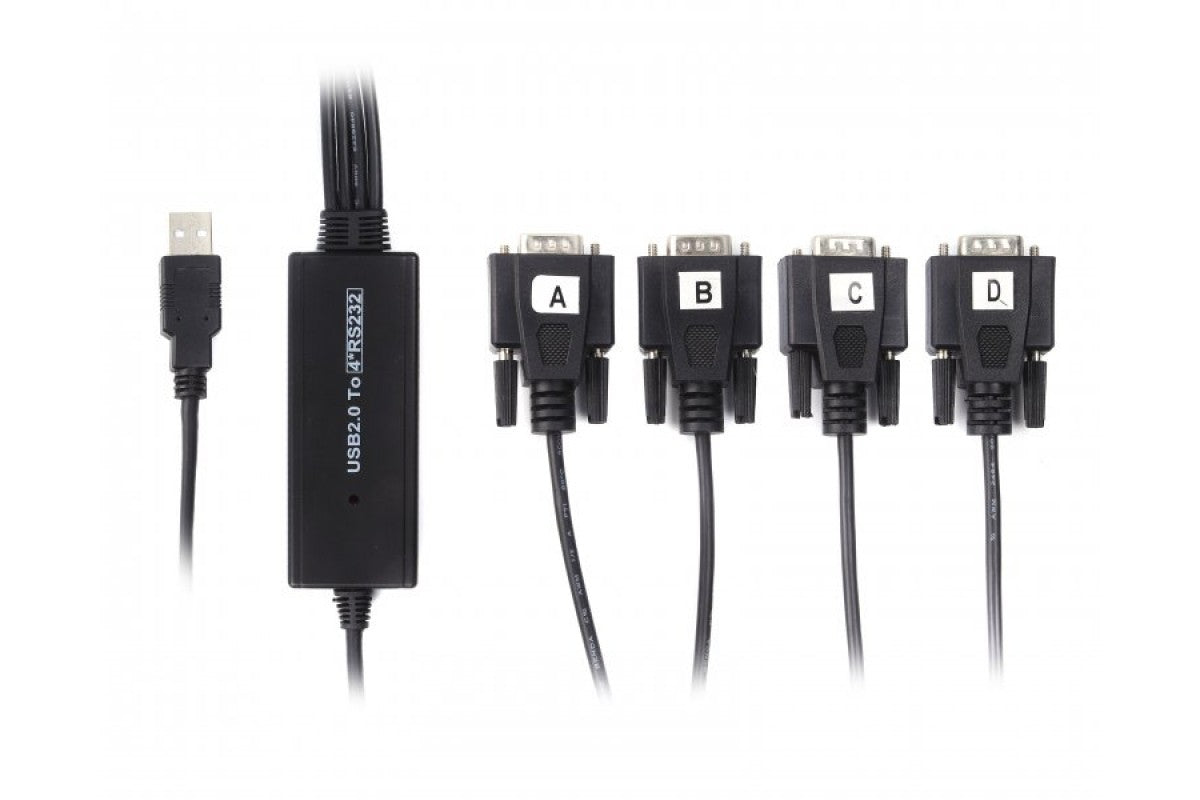 Перехідник USB 2.0 to 4хCOM Viewcon VE671
