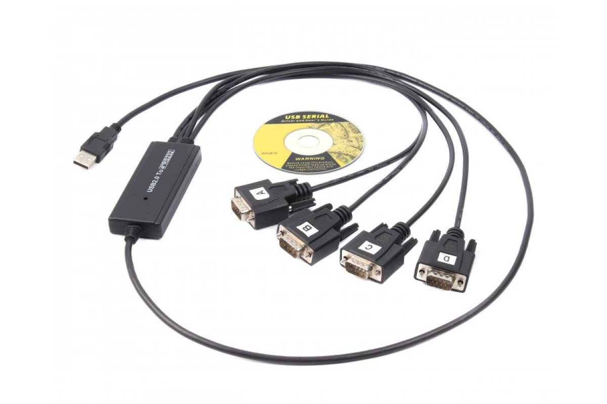 Перехідник USB 2.0 to 4хCOM Viewcon VE671