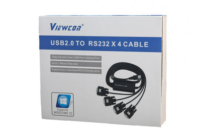 Перехідник USB 2.0 to 4хCOM Viewcon VE671