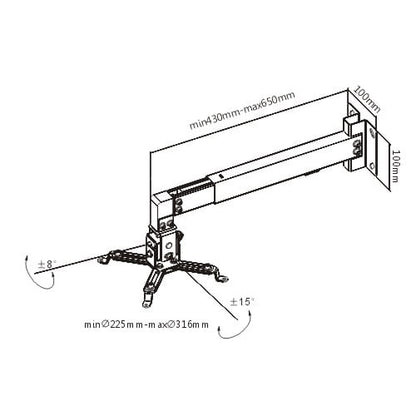 Кронштейн для проектора PRB-2W SILVER BRATECK