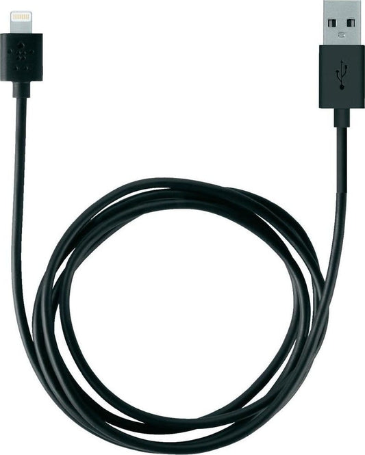 Дата кабель Belkin USB 2.0 Lightning charge/sync cable 1.2м/Black (F8J023bt04-BLK)