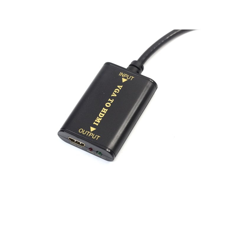 Перехідник VGA to HDMI; додаткове живлення; аудіо 3.5мм; Aixxco; AYC-VH01