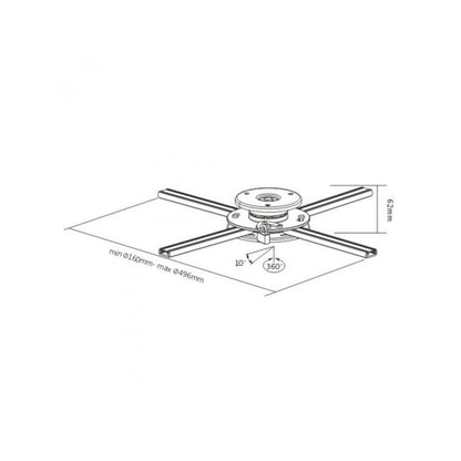 Кронштейн для проектора BRATECK PRB-11 Black