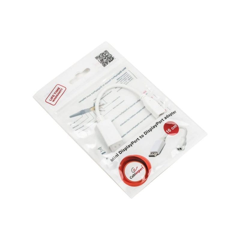 Кабель mini DisplayPort to DisplayPort Cablexpert (A-mDPF-DPM-001-W)