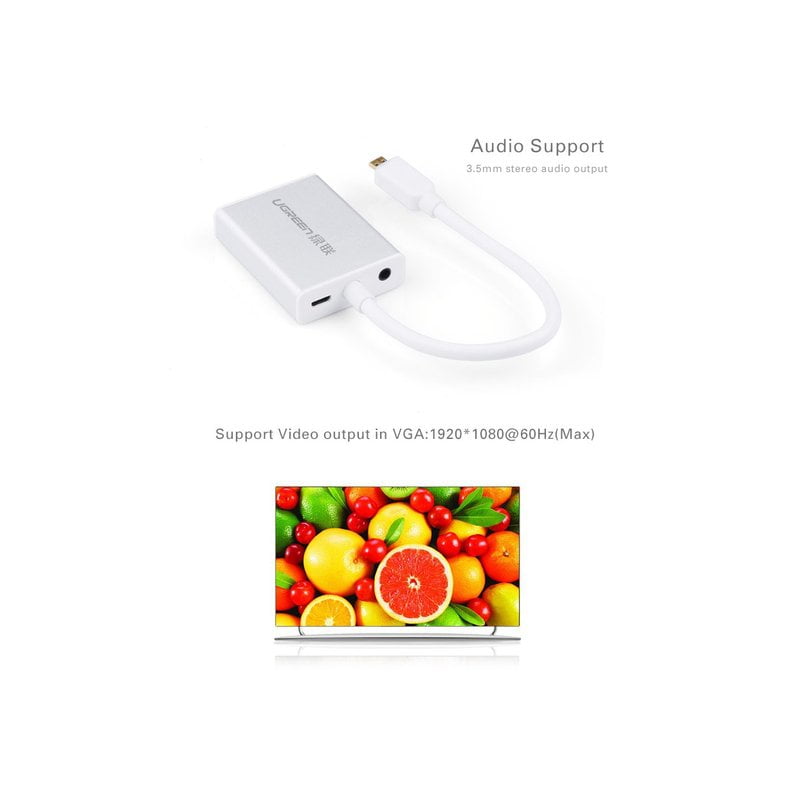 Перехідник Micro-HDMI to VGA Ugreen