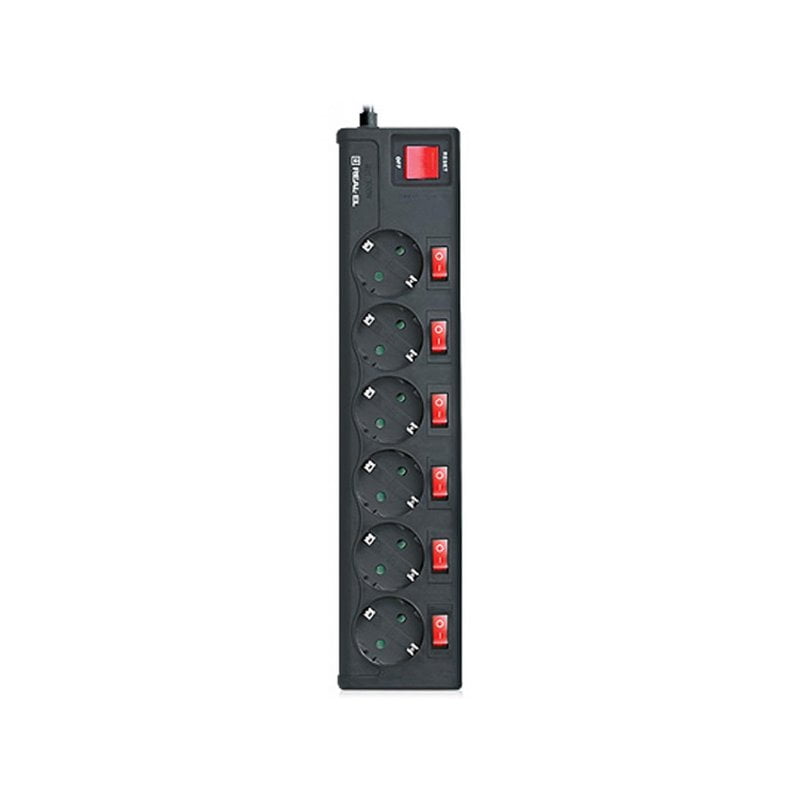 Фильтр питания REAL-EL RS-6 EXTRA 3m/black (EL122300002)