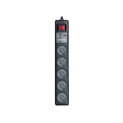 Подовжувач мережі REAL-EL RS-5 USB CHARGE 1.8m/black (EL122500002)