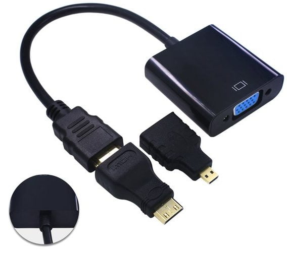 Перехідник HDMI-Micro/ HDMI-Mini to VGA/Tishric TSR022