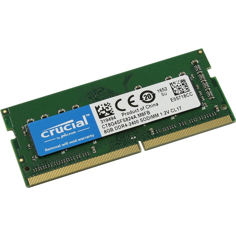 SODIMM DDR4 8Gb 2400 MHz MICRON (CT8G4SFS824A)