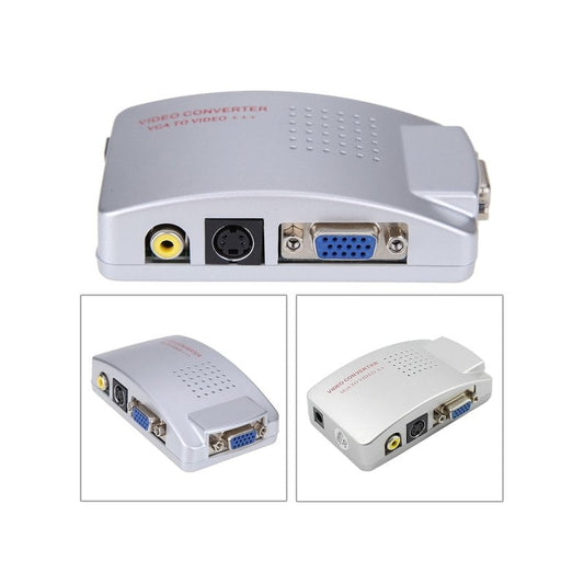 Перехідник-конвертер VGA до AV RCA/S-Video; активний