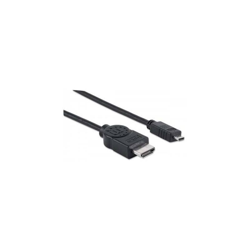 Кабель HDMI A до HDMI D (мікро)/ 2.0m Manhattan (324427)