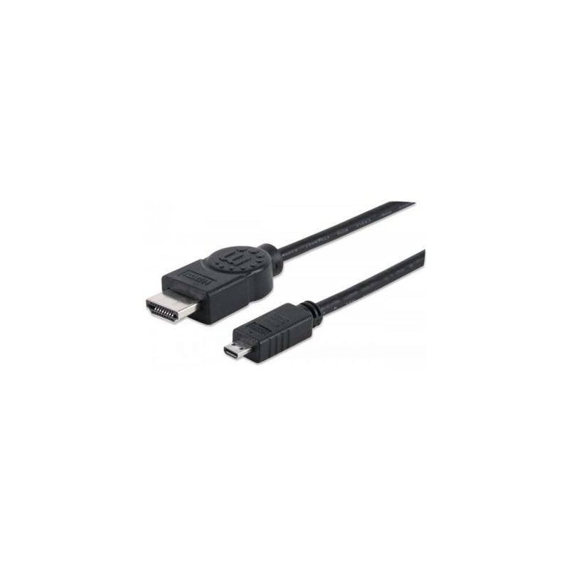Кабель HDMI A до HDMI D (мікро)/ 2.0m Manhattan (324427)