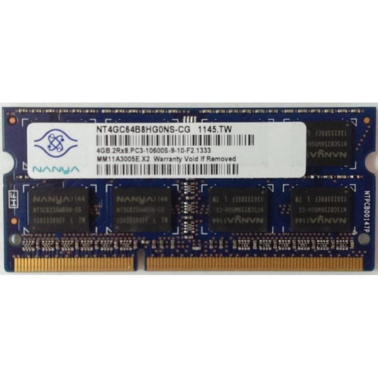 4GB SODIMM PC3-10600 DDR3 1333MHz Nanya NT4GC64B8HG0NS-CG