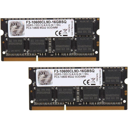SODIMM DDR3 8GB 1333 MHz PC-10600 G.Skill F3-10600CL9D-16GBSQ