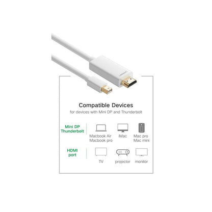 Кабель mini DisplayPort to HDMI/1.5m/4K/Ugreen (20848)