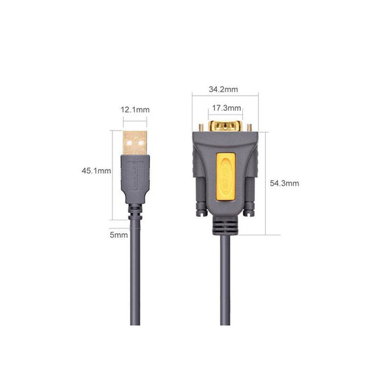 Кабель Ugreen 20223 USB-COM(RS232) 9 pin (F)/FT232RL