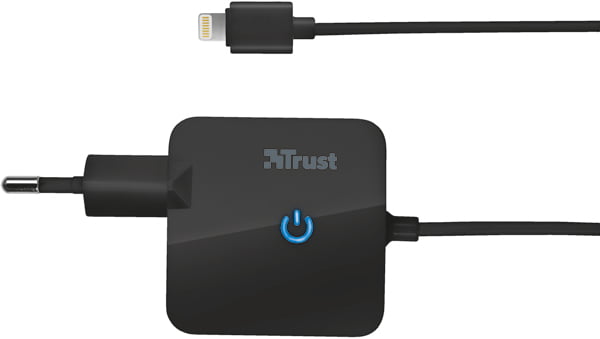 Зарядний пристрій 220V USB 12W iPad / iPhone + кабель Lightning / Trust 19154