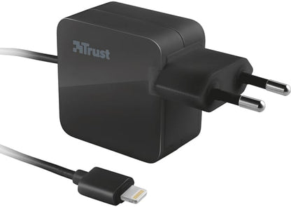 Зарядний пристрій 220V USB 12W iPad / iPhone + кабель Lightning / Trust 19154