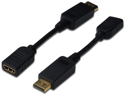 Адаптер Digitus DisplayPort to HDMI (AM/AF) 0.15m Black