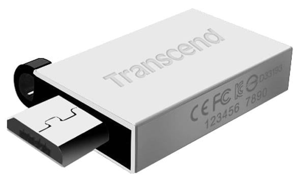 USB флеш накопичувач Transcend 32G On-The-Go Silver USB 2.0 (TS32GJF380S)