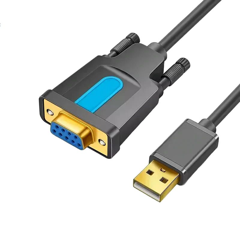 Кабель USB-RS232 female, 1.5м, Prolific PL2303; Vention; grey-blue