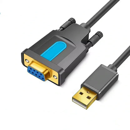Кабель USB-RS232 female, 1.5м, Prolific PL2303; Vention; grey-blue