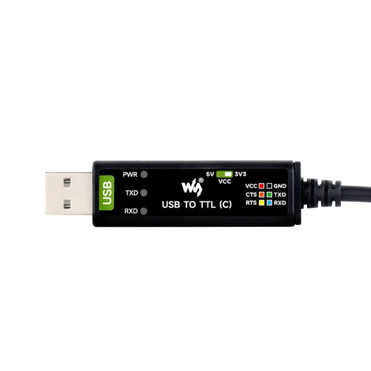 Кабель USB-C to TTL(C) 6-Pin Industrial, FT232RNL, Waveshare 26739